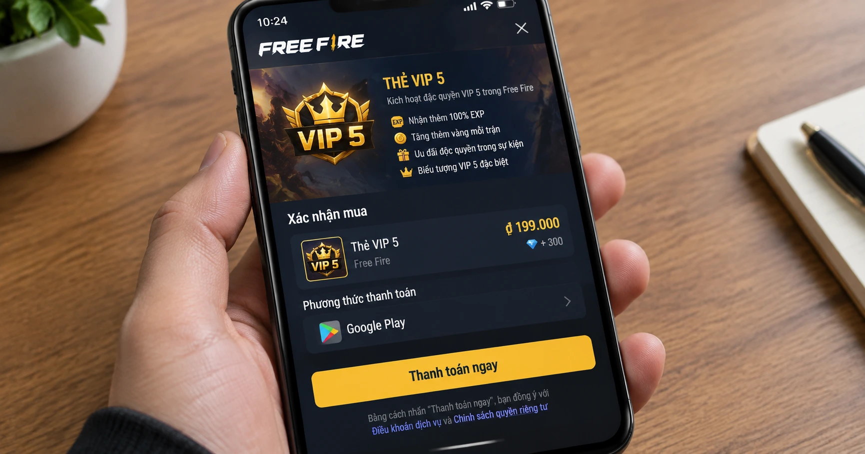 Giải đáp vip 5 free fire là bao nhiêu tiền? - image 2