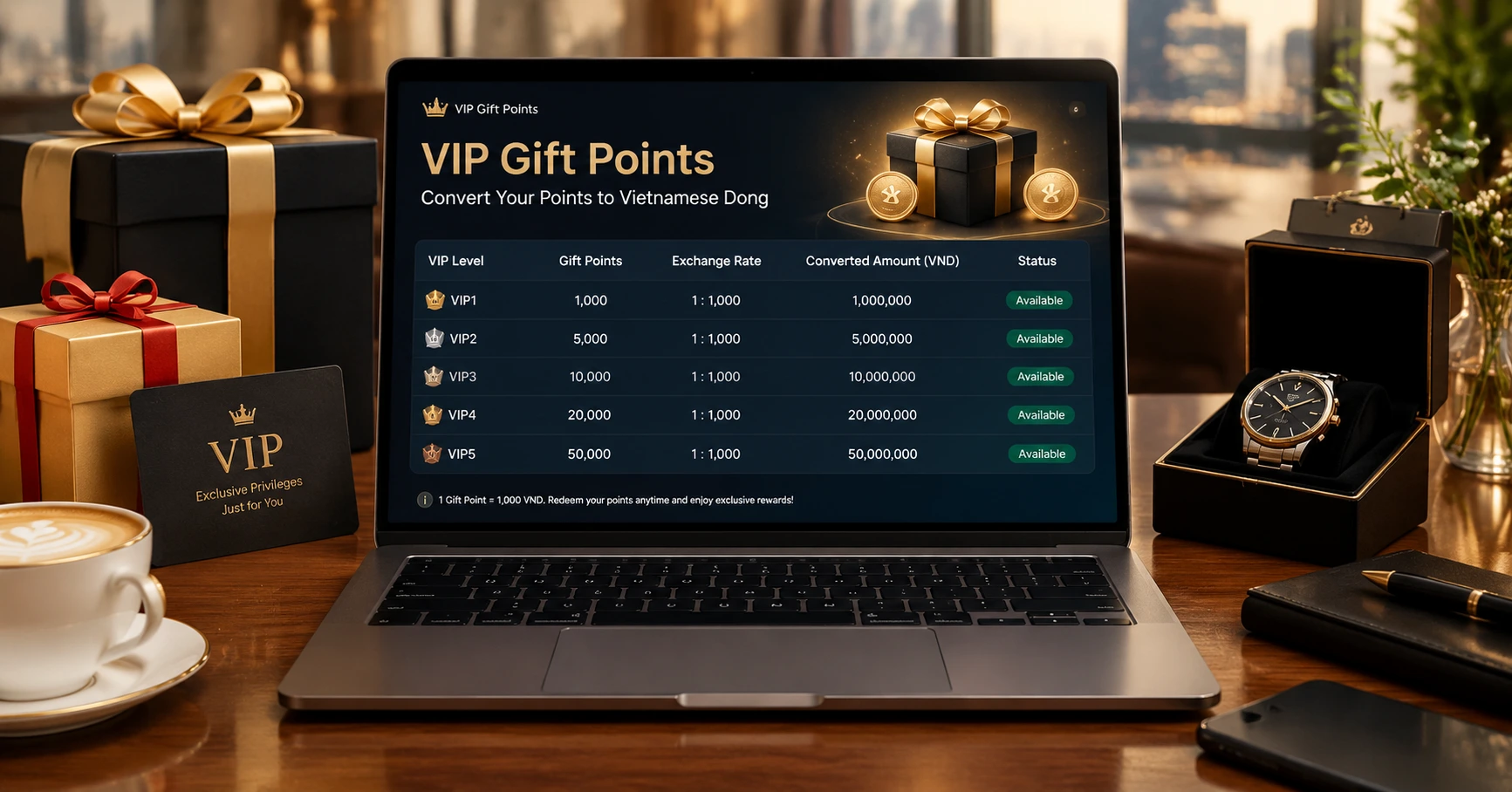 1.000 điểm quà tặng vip được bao nhiêu tiền – Giải mã giá trị và cách quy đổi - image 2