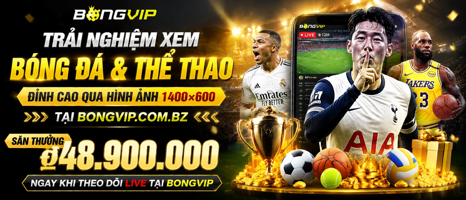 Hình ảnh thể thao BongVIP dùng cho mục giải đấu và đội bóng