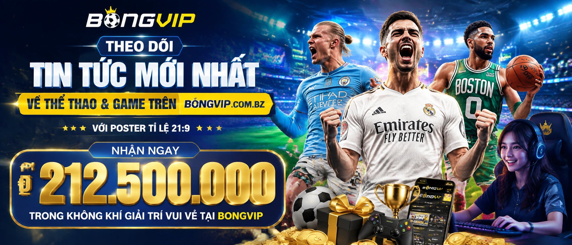 Giao diện tin tức Bongvip trên thiết bị di động với các mục cập nhật nhanh